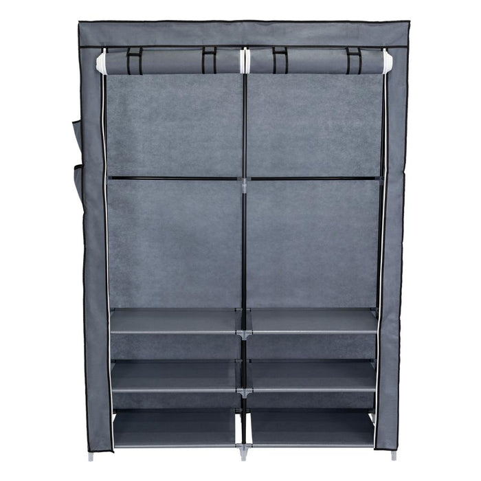 Closet Portátil Jeanpool, Gris, Variedad de Entrepaños en Tela