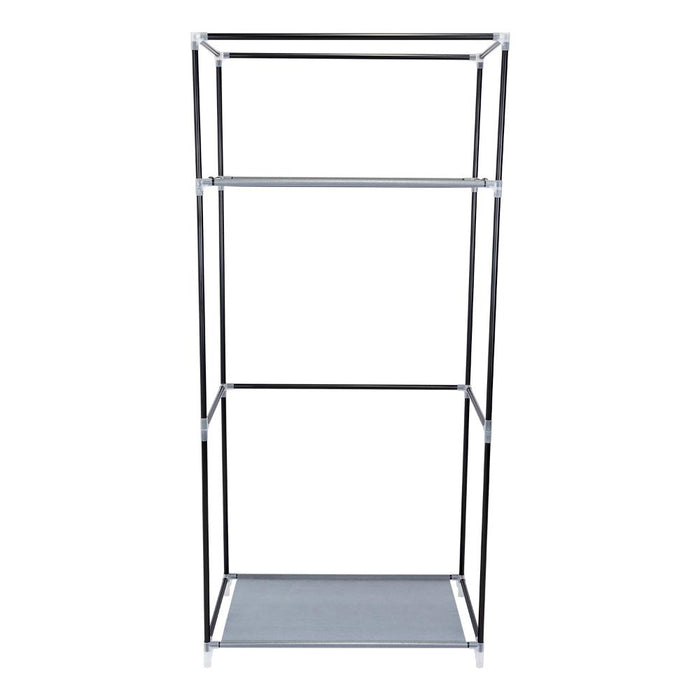 Closet Portátil Jeasken, Gris, Variedad de Entrepaños en Tela