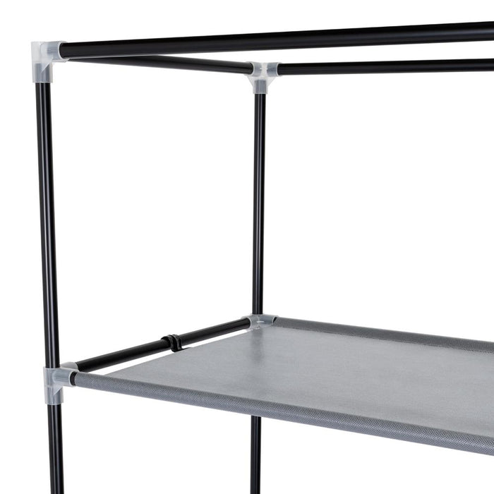 Closet Portátil Jeasken, Gris, Variedad de Entrepaños en Tela