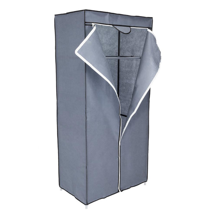 Closet Portátil Jeasken, Gris, Variedad de Entrepaños en Tela
