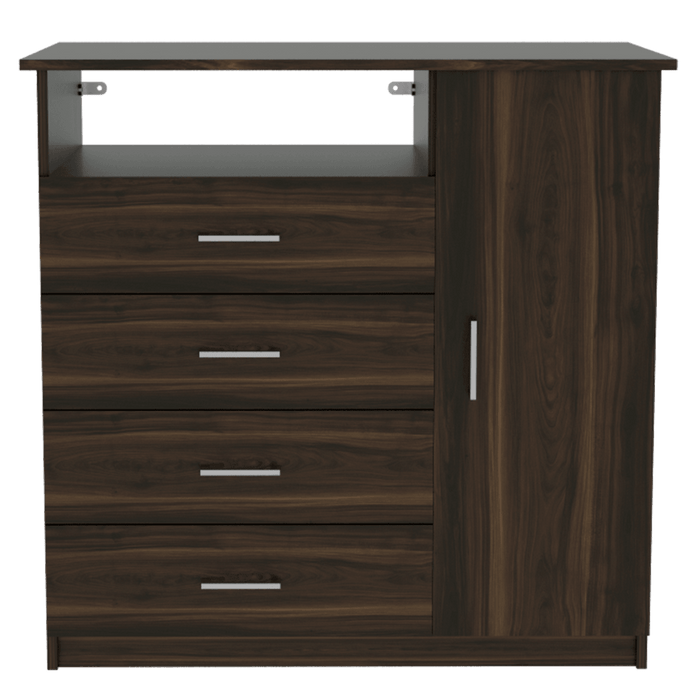 Organizador Barlovento Caoba, con Cuatro Cajones y una puerta