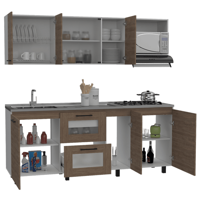 Cocina Integral  Karlot, Miel y Blanco, no incluye mesón