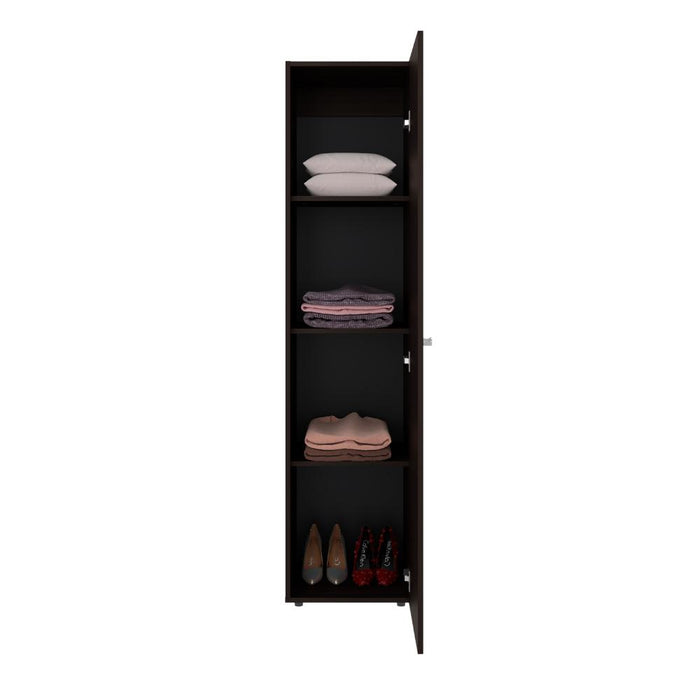 Closet con Espejo Alma, Kronos Nogal, Diseño moderno con entrepaños y puerta ZF