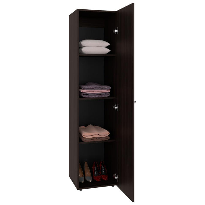 Closet con Espejo Alma, Kronos Nogal, Diseño moderno con entrepaños y puerta ZF