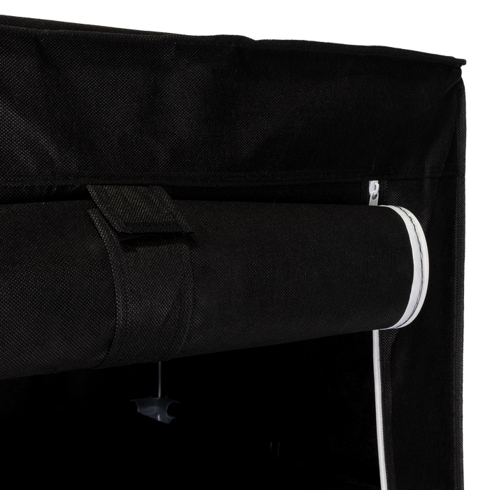 Closet Portátil Jesan, Negro, Variedad de Entrepaños en Tela