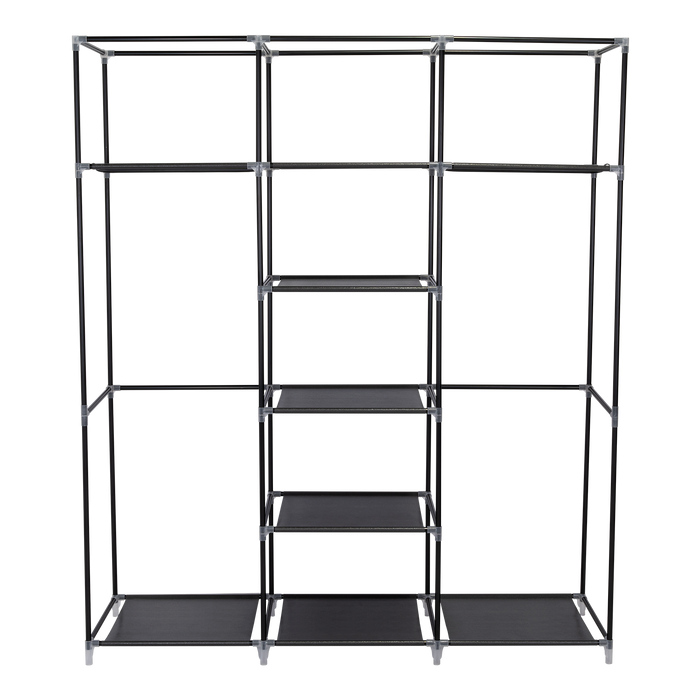 Closet Portátil Jesan, Negro, Variedad de Entrepaños en Tela