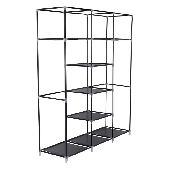 Closet Portátil Jesan, Negro, Variedad de Entrepaños en Tela