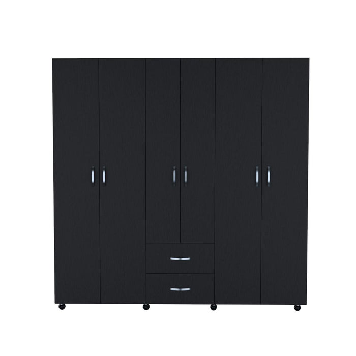 Closet Barin 200x200, Wengue, Con Cuatro Puertas Abatibles