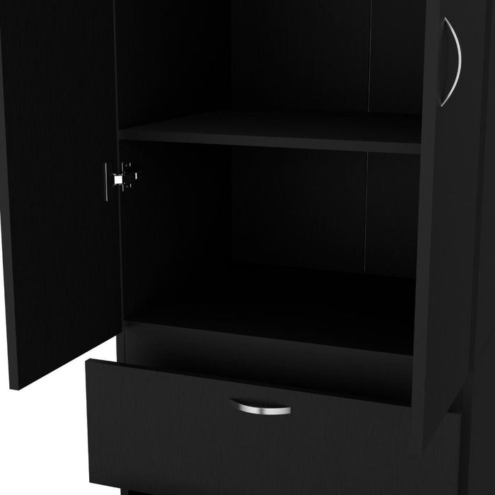 Closet Agata, Wengue, Con Dos Puertas y Dos Cajones ZF