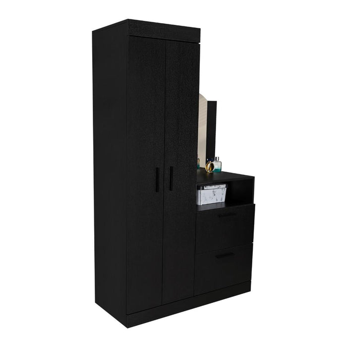 Closet Tocador Praga, Wengue, con diseño moderno incluye Espejo