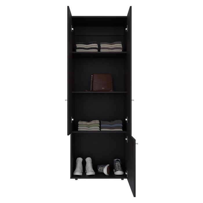 Closet Beico II, Wengue, Con Tres Puertas Abatibles y Tres Entrepaños ZF