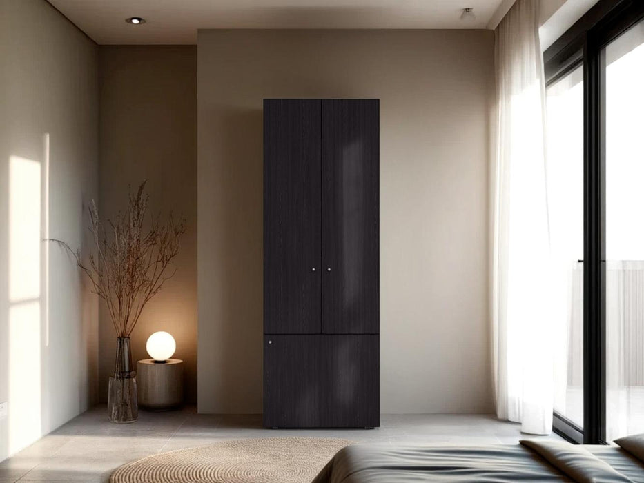 Closet Beico II, Wengue, Con Tres Puertas Abatibles y Tres Entrepaños ZF
