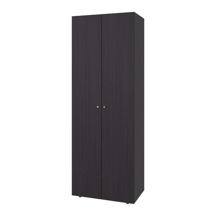 Closet Beico, Wengue, Con Dos Puertas Abatibles y Un Tubo Cromado ZF