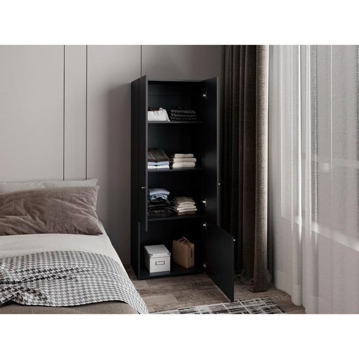 Closet Beico II, Wengue, Con Tres Puertas Abatibles y Tres Entrepaños