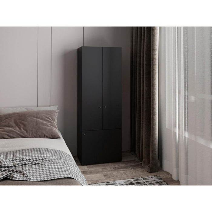 Closet Beico II, Wengue, Con Tres Puertas Abatibles y Tres Entrepaños