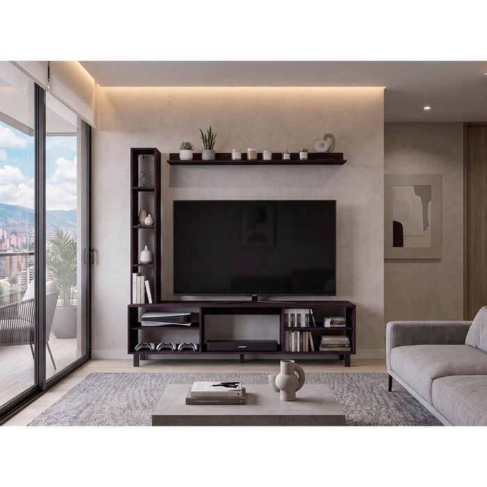 Centro de Entretenimiento Scio, Wengue, con Capacidad para TV hasta de 65" ZF