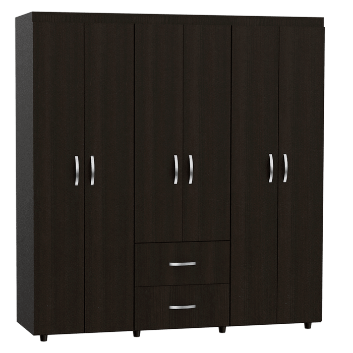Closet Bariloche Bombay Wengue Variedad de Entrepaños y Seis Puertas Abatibles DEJAR EN BORRADOR*