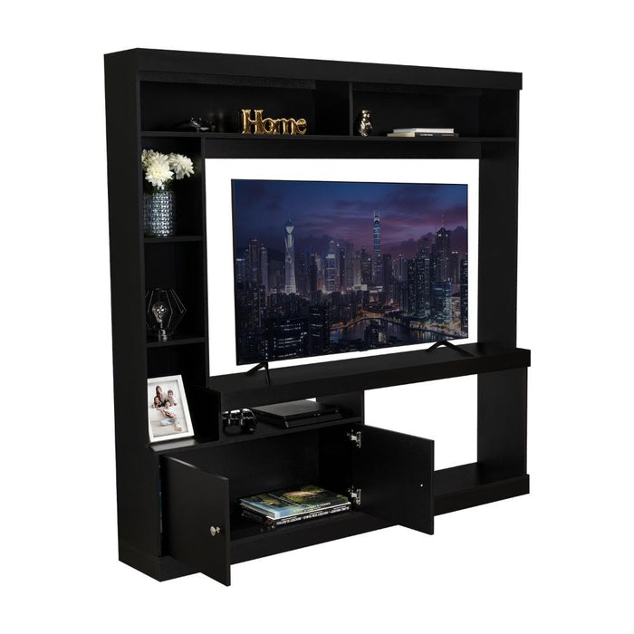 Mesa Para Tv Roy, Wengue, con Espacio Para Televisor de 50 Pulgadas