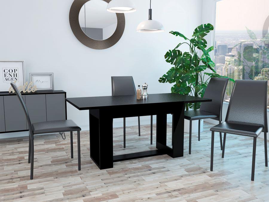 Mesa Para Comedor Volder, Wengue, con Amplia Superficie, No Incluye Sillas