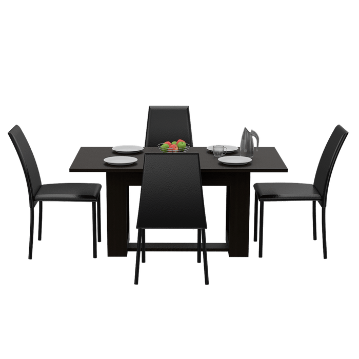 Mesa Para Comedor Volder, Wengue, con Amplia Superficie, No Incluye Sillas