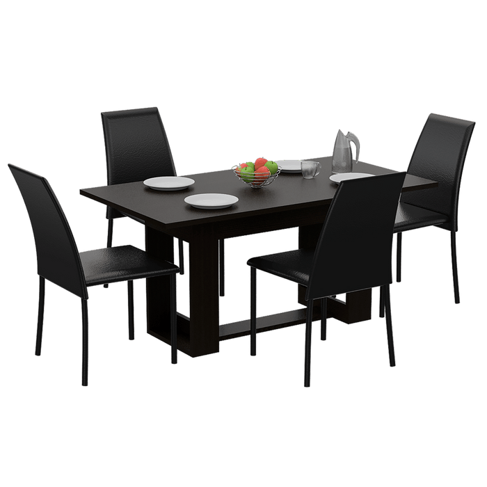 Mesa Para Comedor Volder, Wengue, con Amplia Superficie, No Incluye Sillas