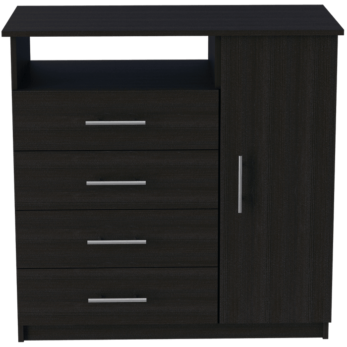 Organizador Barlovento, Wengue, con Cuatro Cajones y una puerta