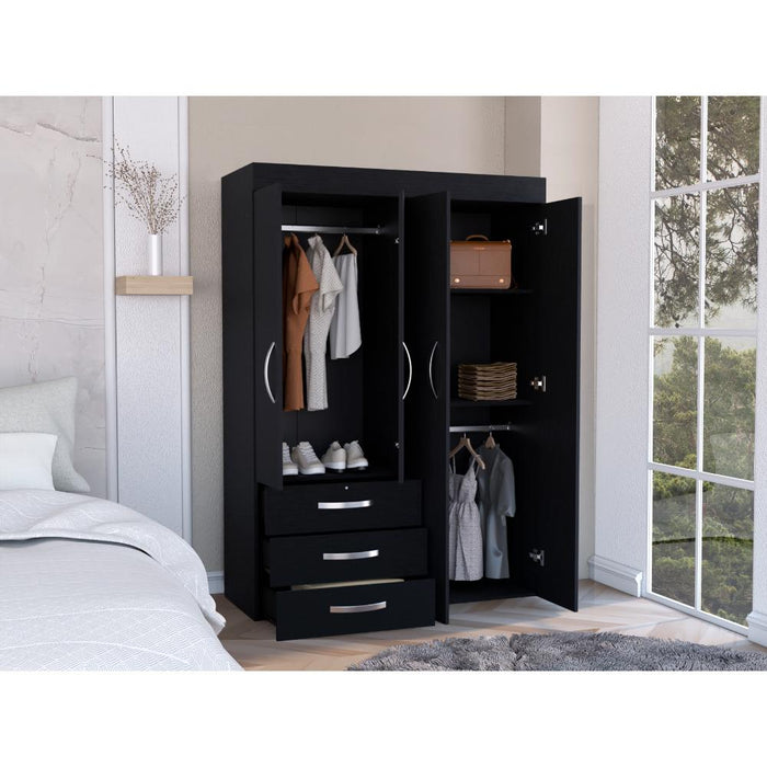 Closet Vienne, Wengue, Con Cuatro Cajones Deslizables