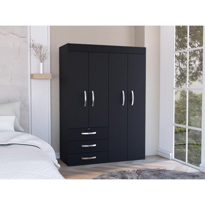 Closet Vienne, Wengue, Con Cuatro Cajones Deslizables