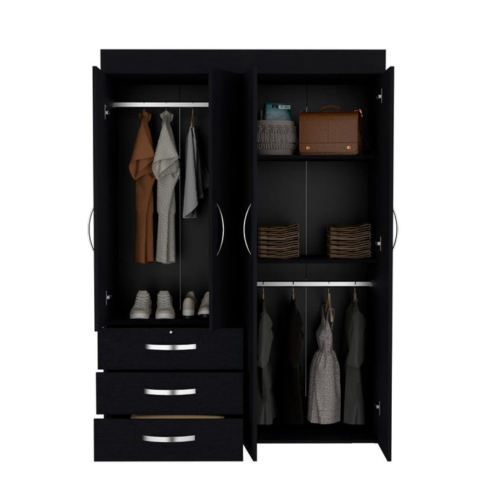 Closet Vienne, Wengue, Con Cuatro Cajones Deslizables