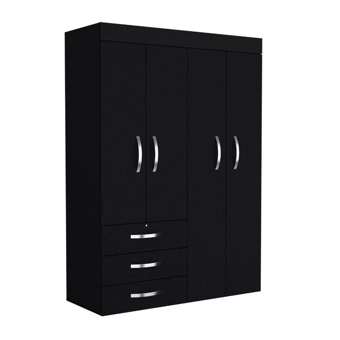 Closet Vienne, Wengue, Con Cuatro Cajones Deslizables