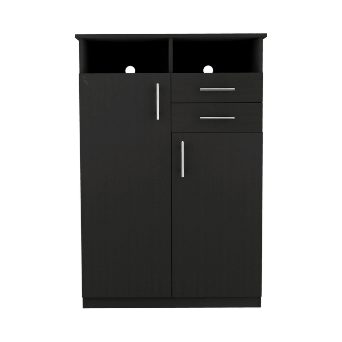 Closet Donat, Wengue, Con Dos Cajones Deslizables y Tres Entrepaños Móviles