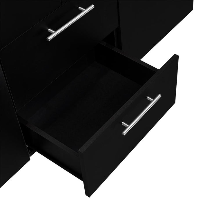 Closet Bariloche Bombay Eco, Wengue, Con Variedad de Entrepaños y Cuatro Puertas Abatibles