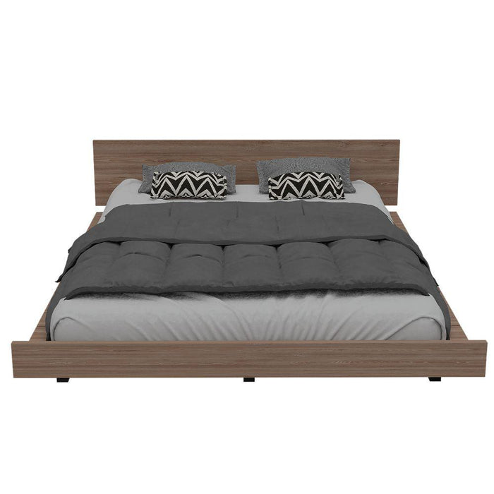 Cama Doble Wesley, Miel, 160 Incluye Tendido de Tablones