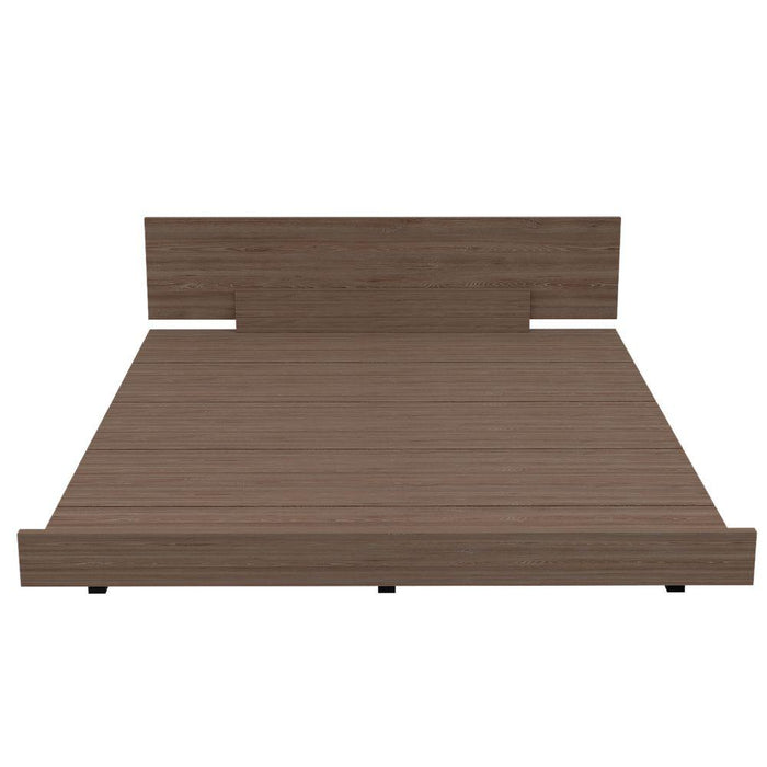 Cama Doble Wesley, Miel, 160 Incluye Tendido de Tablones