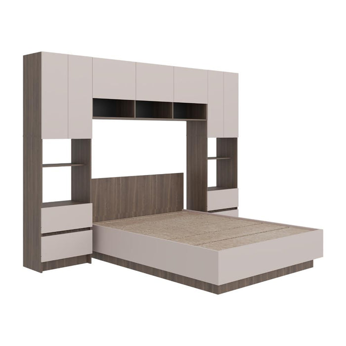 Cama con Closet Deni, Milan y Capri, incluye tendido de tablas y closet con  amplios espacios de almacenamiento