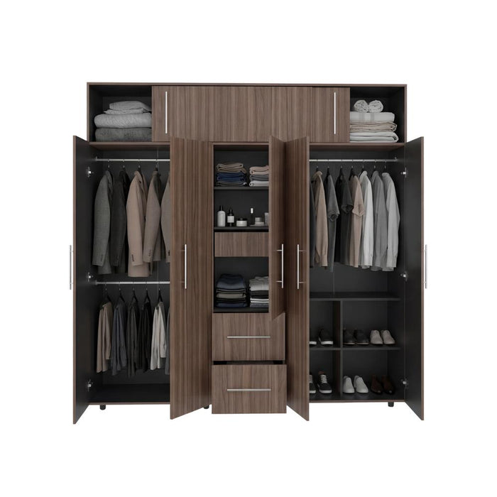 Closet Montano 230, Avellana y Wengue, De Dos puertas Corredizas