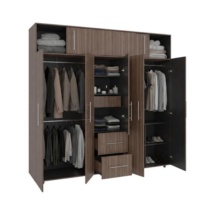 Closet Montano 230, Avellana y Wengue, De Dos puertas Corredizas