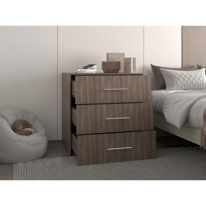 Organizador Montano, Milan y Wengue, con tres cajones deslizable para guardar objetos personales