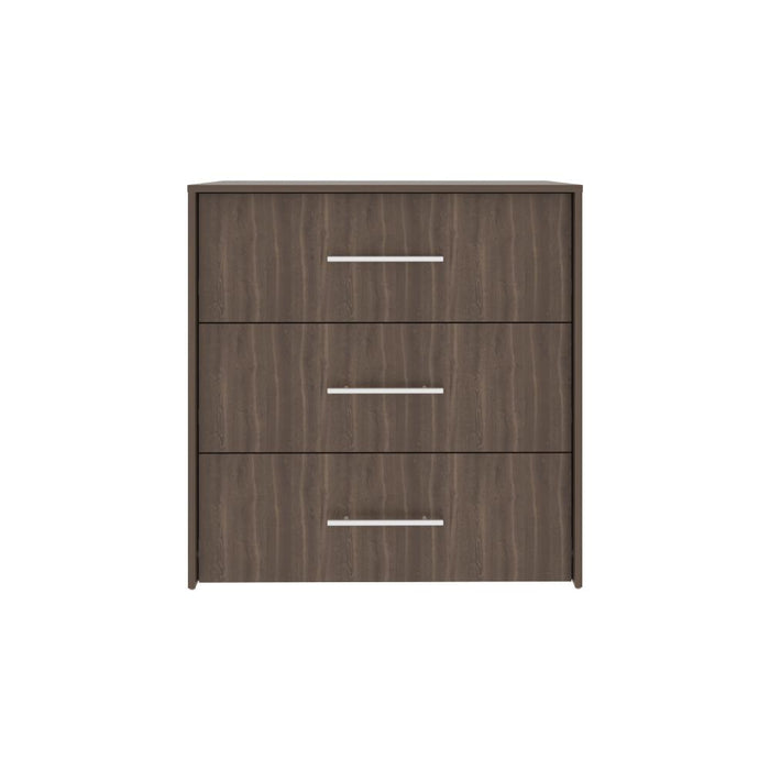 Organizador Montano, Avellana y Wengue, con tres cajones deslizable para guardar objetos personales