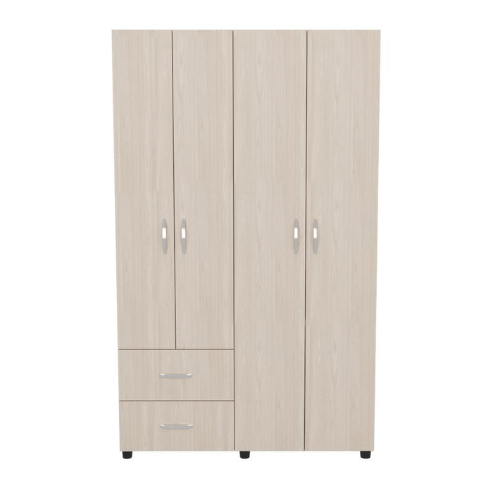 Closet Barin 120, Nevado y Blanco, con cajones de gran capacidad para su almacenamiento