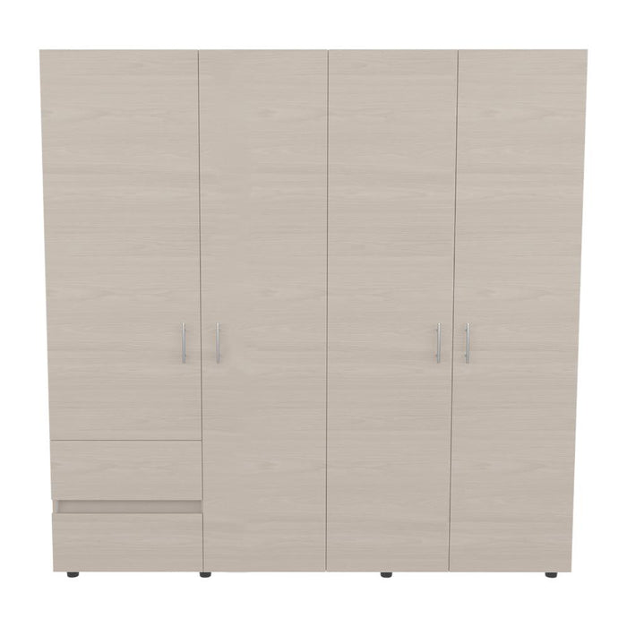 Closet Light 200, Nevado y Blanco, con Amplios Espacios de Almacenamiento