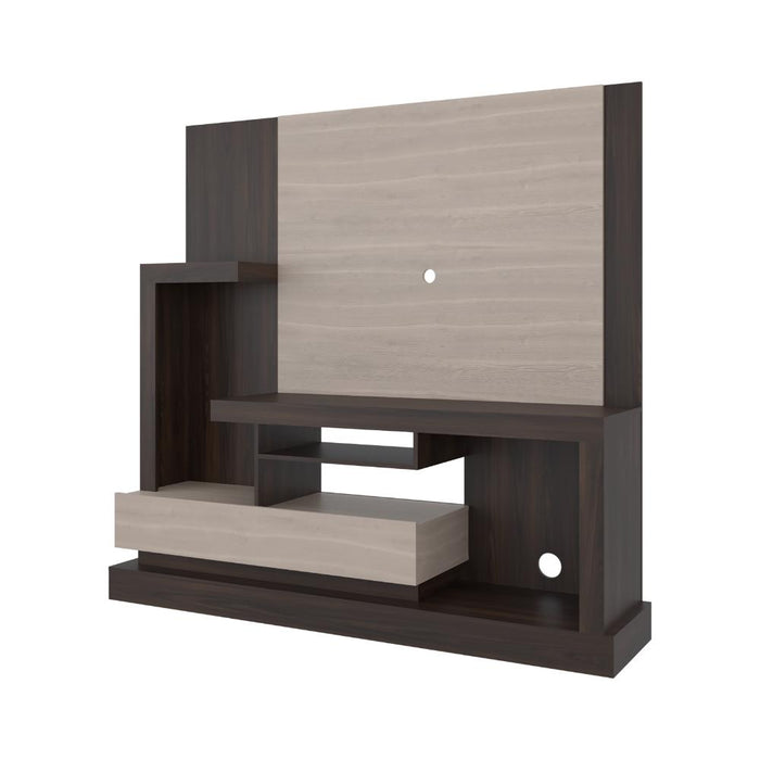 Mesa Para Tv Draven, Nogal y Bardolino, con Espacio Para Televisor de Hasta 55 Pulgadas