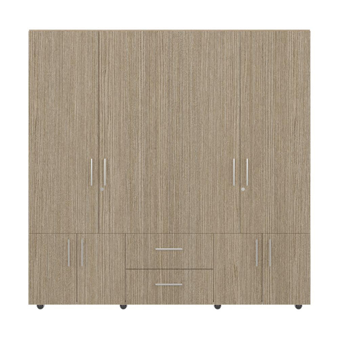 Closet Dallas, Cartagena y Blanco, con Ocho Puertas Abatibles y Dos Cajones Organizadores