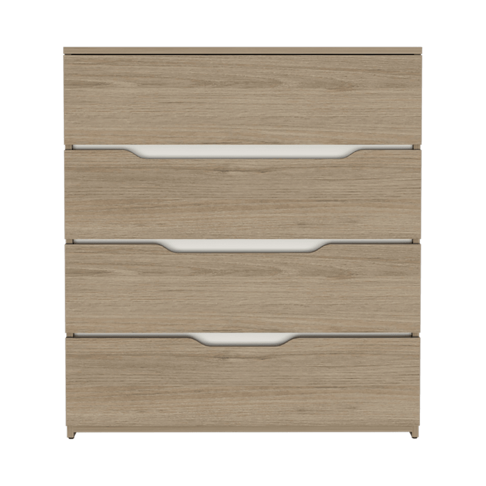 Organizador Zory, Beige y Blanco, con Cuatro Cajones