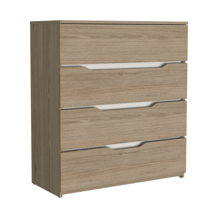 Organizador Zory, Beige y Blanco, con Cuatro Cajones