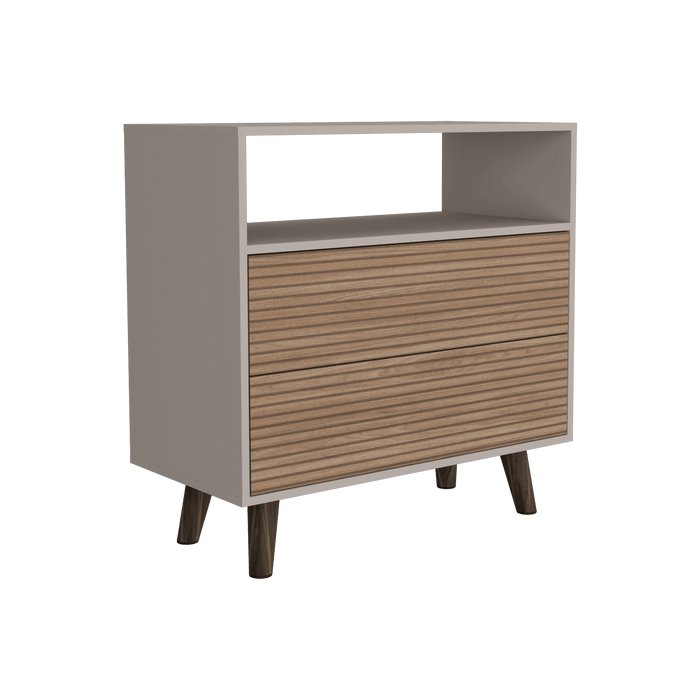 Organizador Mirabella, Cocoa, Con Dos Cajones Deslizables y Amplio Espacio de Almacenamiento