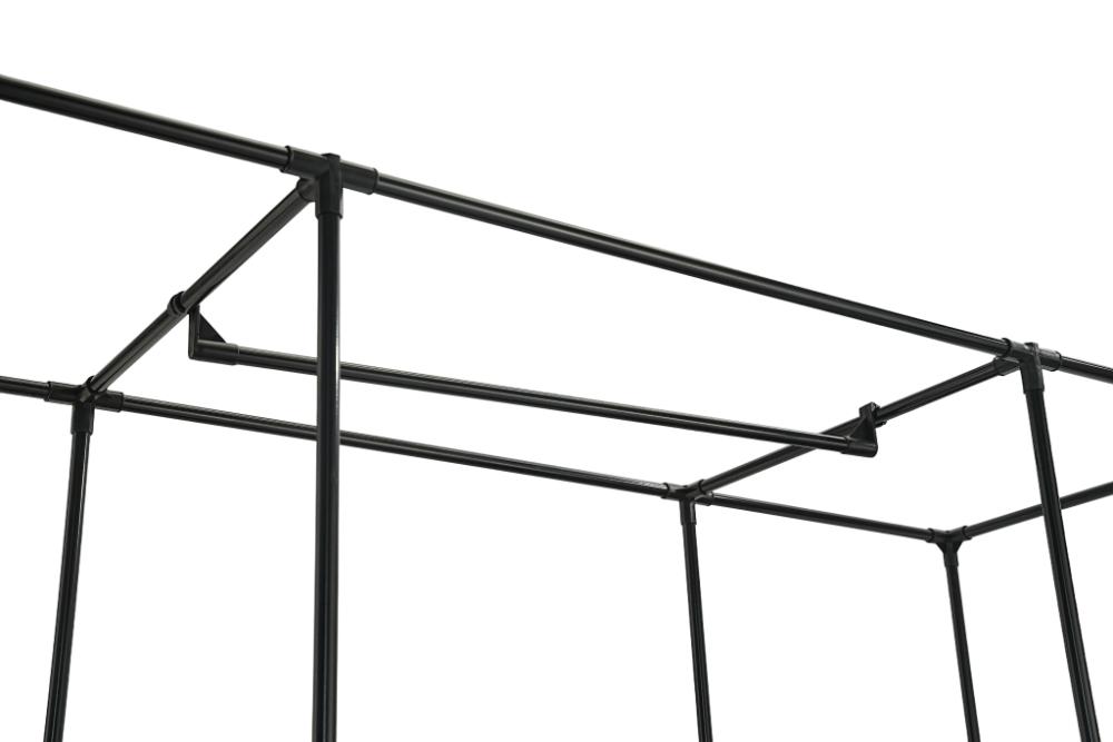 Clóset Organizador Belo, Negro, en Tela con Variedad de Entrepaños Laterales
