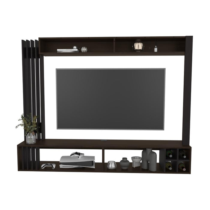 Panel de Tv Bremmen, Kronos Wengue y Kronos Nogal Europeo, tiene capacidad para tv hasta de 75" ZF