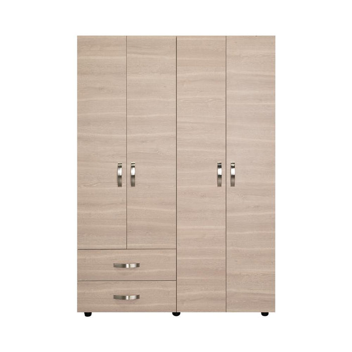 Closet Arkola, Humo y Blanco Duqueza, Con Dos Cajones Organizadores y Cuatro Puertas Abatibles