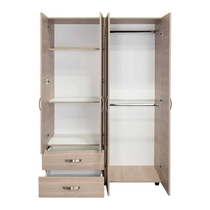 Closet Arkola, Humo y Blanco Duqueza, Con Dos Cajones Organizadores y Cuatro Puertas Abatibles
